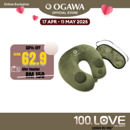 OGAWA Tinkle-X Music Vibration Massage Pillow and Sleep Eye Mask (Green)*